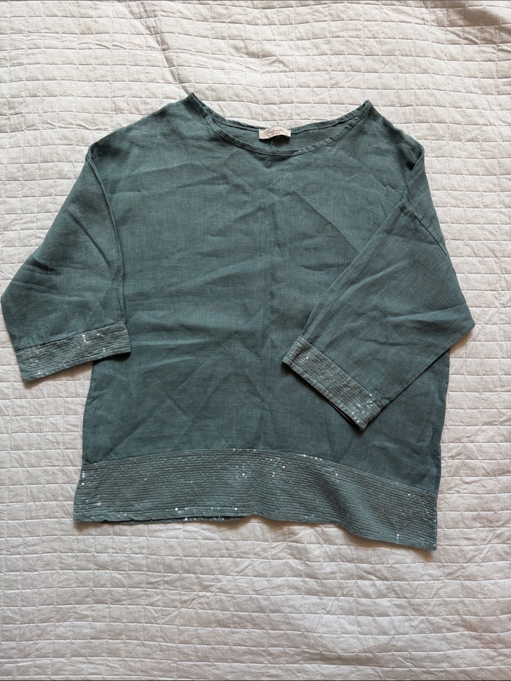 Relaxed Seafoam Green Women's Pullover Top